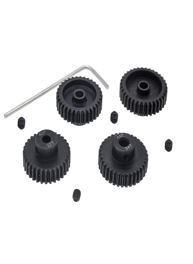 GTHELE 4pcs 48P Pinion Gear 3.175mm Set Hardened 32T 33T 34T 35T 48DP Pitch Gears RC Upgrade Part with Screwdriver - Image 1